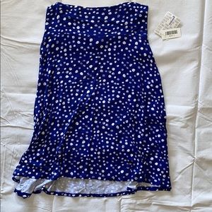 NWT LLR Azure skirt. Large. Blue with white polka dots